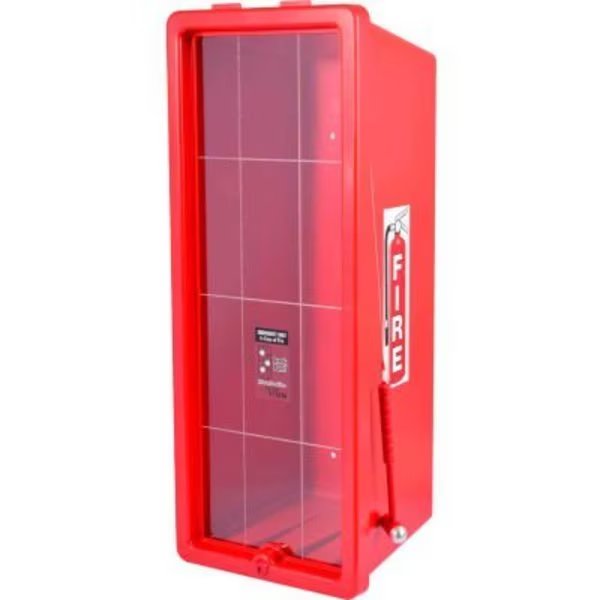 Cato Chief Plastic Fire Extinguisher Cabinet, Fits 20 Lbs. Extinguisher, Red, Cato., Mfr#: 12051-H